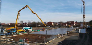 Baustelle vom Bauunternehmen Heider